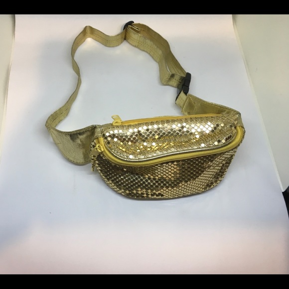 gold sequin fanny pack